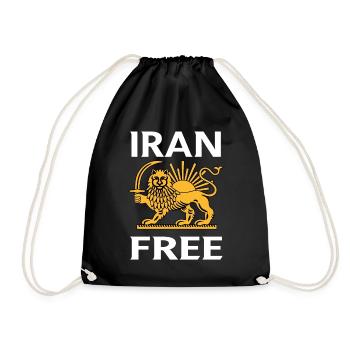 Motif du Lion de la Liberté en Iran - Sac de sport léger - noir - Devant