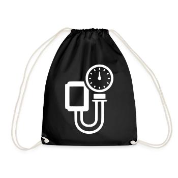 Blood Pressure Monitor Icon Medicine Care - Drawstring Bag - black - Front