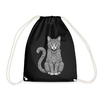 Hauskatze - Turnbeutel - Schwarz - Vorne