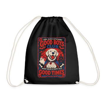 Good Boys Club Halloween Hund - Turnbeutel - Schwarz - Vorne