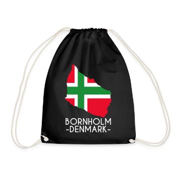 Bornholm Denmark - Drawstring Bag - black - Front