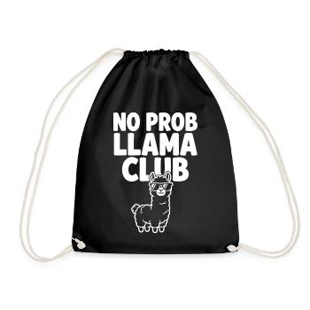 No Prob Llama Club avec des lunettes de soleil cool - Sac de sport léger - noir - Devant