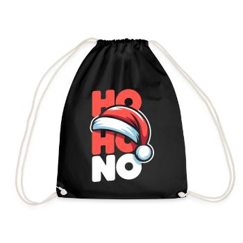Ho Ho No Christmas - Drawstring Bag - black - Front