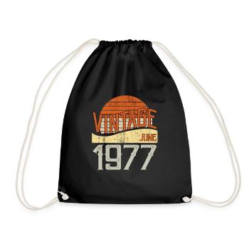 Millésime juin 1977 - Sac de sport léger - noir - Devant