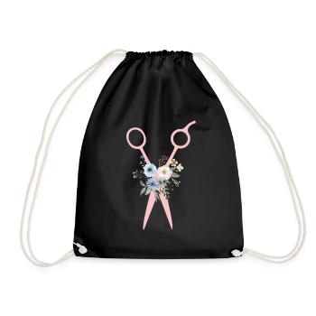 Ciseaux Fleurs - Sac de sport léger - noir - Devant