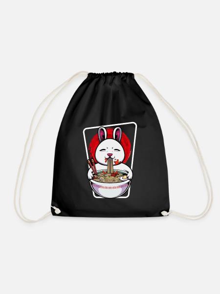 Ramen Kaninchen - Turnbeutel - Schwarz