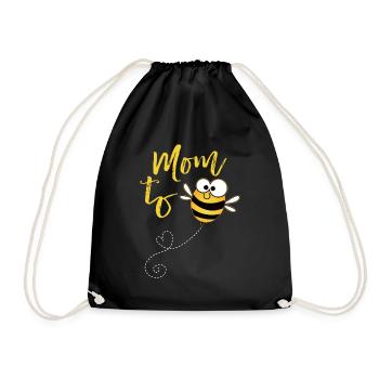 Maman à abeille - Sac de sport léger - noir - Devant