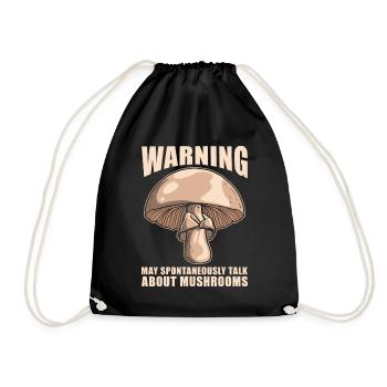 Mushrooms mushroom picker Mushroom picker - Drawstring Bag - black - Front