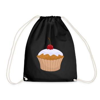 petit gâteau muffins bakery67 de cuisson gâteau gâteau - Sac de sport léger - noir - Devant