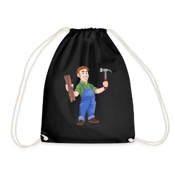 carpenter carpenter joiner carpenter joiner8 - Drawstring Bag - black - Front