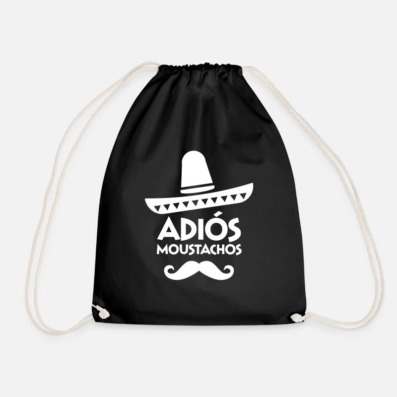 Adiós Moustachos - Turnbeutel - Schwarz