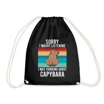 Capybara - Turnbeutel - Schwarz - Vorne