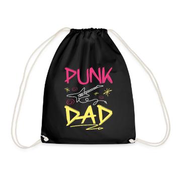 Dad Punk Rock - Drawstring Bag - black - Front