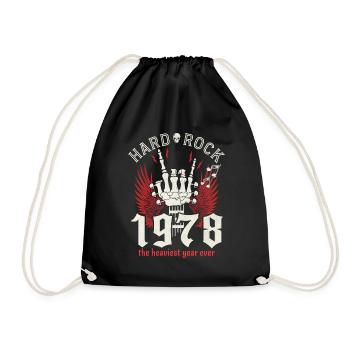 Born in 1978 Musician party 45 years anniversary - Drawstring Bag - black - Front
