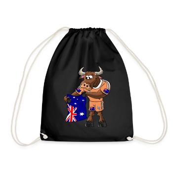 Éventail d’Australie Taureau - Sac de sport léger - noir - Devant