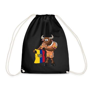 Ecuador Fan Taurus - Drawstring Bag - black - Front