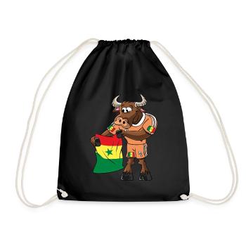 Sénégal Fan Taureau - Sac de sport léger - noir - Devant