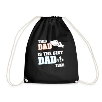 This Dad is the best Dad ever - Father's Day Gift - Drawstring Bag - black - Front