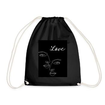 Simple and modern - Drawstring Bag - black - Front