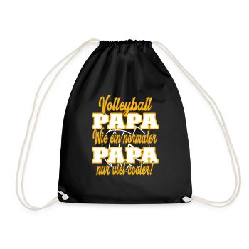 Volleyball Papa wie ein normaler Papa nur cooler - Turnbeutel - Schwarz - Vorne