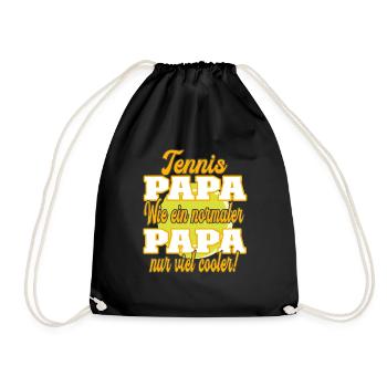Tennis Papa wie ein normaler Papa nur viel cooler - Turnbeutel - Schwarz - Vorne