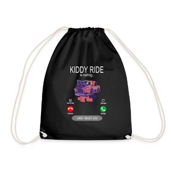 Kiddy ride is calling - Rocking car - Drawstring Bag - black - Front