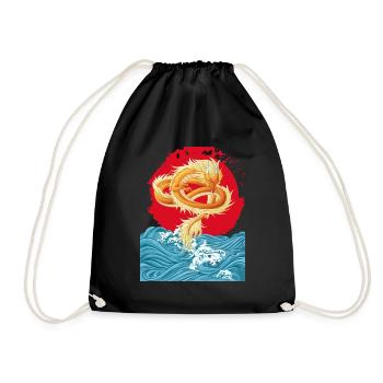 Dragon_Out-of-water - Drawstring Bag - black - Front