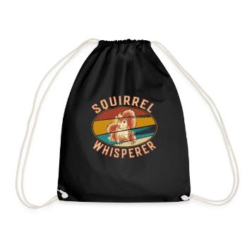 Retro Vintage Squirrel Whisperer - Turnbeutel - Schwarz - Vorne