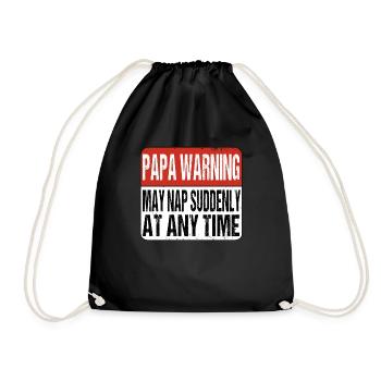 Papa Warning peut faire une sieste soudaine à tout moment de la fête des pères - Sac de sport léger - noir - Devant