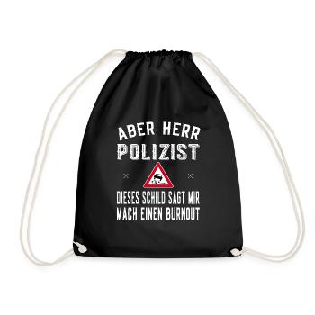 Autotuner Mach Burnouts Poser Posing Spruch - Turnbeutel - Schwarz - Vorne