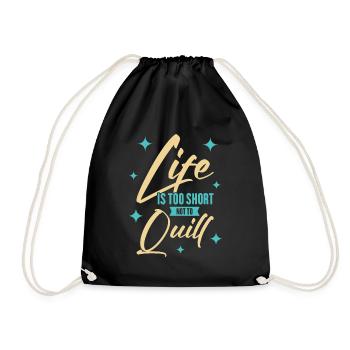 La vie est trop courte pour ne pas faire de plumes - Quilling Lover - Sac de sport léger - noir - Devant