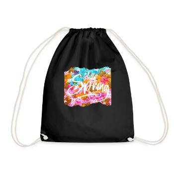 Hello Spring - Frühling - Sonja Ariel von Staden - Drawstring Bag - black - Front