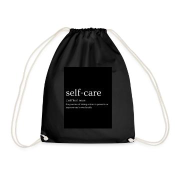 Self care is important - Turnbeutel - Schwarz - Vorne