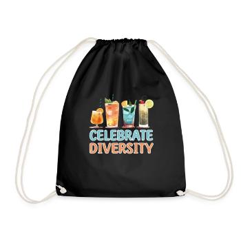 Célébrez les cocktails de la diversité - Sac de sport léger - noir - Devant