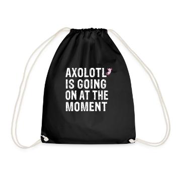 Axolotl is goin on at the moment - Drawstring Bag - black - Front