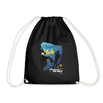 Tee-shirt Passion pêche plus qu'un sport un art - Sac de sport léger - noir - Devant