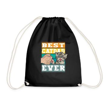 Rétro Meilleur Cat Dad de tous les temps - Cat Cat Daddy - Sac de sport léger - noir - Devant