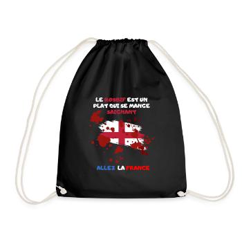 Rosbif Saignant. Allez la France. Supporter - Sac de sport léger - noir - Devant