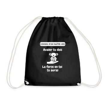 Conseil Avaler. Cadeau Humour Anniversaire - Sac de sport léger - noir - Devant