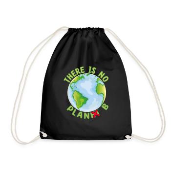 There is no Plan B Earth - Turnbeutel - Schwarz - Vorne
