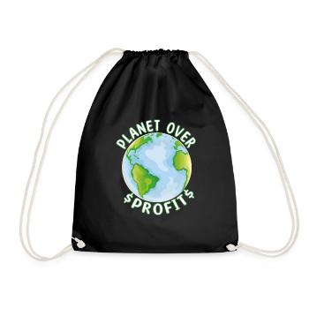 La planète avant le profit - Conservation de la nature Changement climatique - Sac de sport léger - noir - Devant