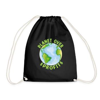 La planète avant le profit - Jour de la Terre Changement climatique - Sac de sport léger - noir - Devant