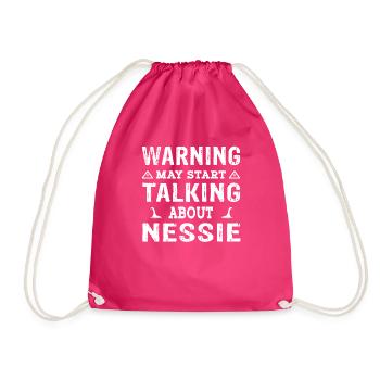 Warning may start talking about Nessie - Turnbeutel - Fuchsia - Vorne