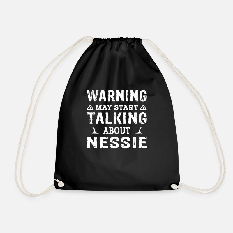 Warning may start talking about Nessie - Turnbeutel - Schwarz