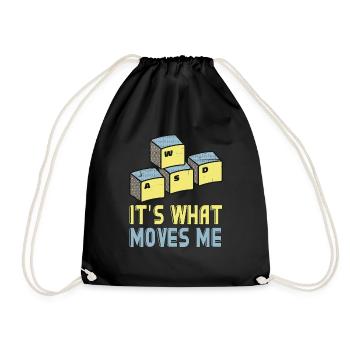 WASD c’est ce qui me touche - Gaming Gamer Geek - Sac de sport léger - noir - Devant