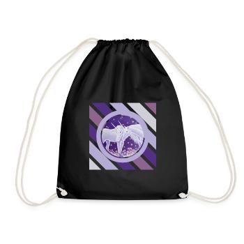 Unicorn couple firefly night - Sonja Ariel - Drawstring Bag - black - Front