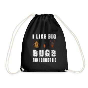 Entomologiste - comme les gros insectes et je ne peux pas mentir - Sac de sport léger - noir - Devant