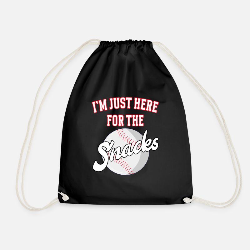 I'm just here for the snacks baseball - Turnbeutel - Schwarz