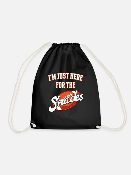 I'm just here for the snacks football - Turnbeutel - Schwarz