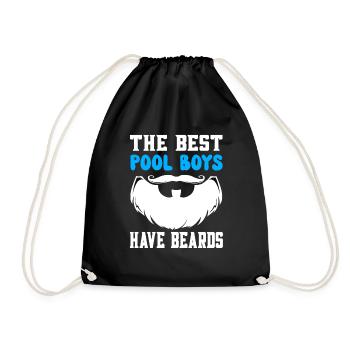 Les meilleurs garçons de piscine ont des barbes - des garçons de piscine barbus - Sac de sport léger - noir - Devant